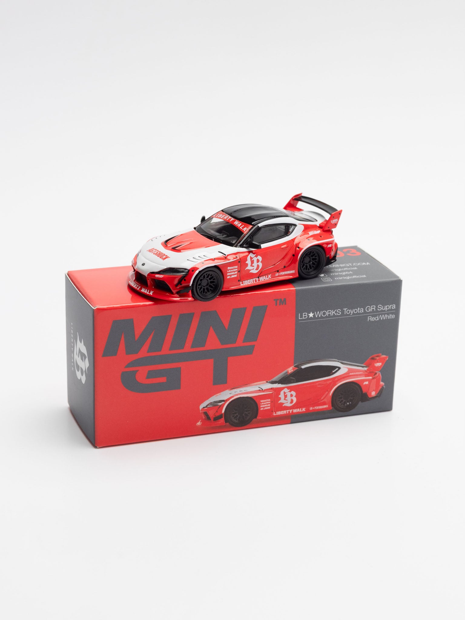 MINIGT 1/64 LB☆WORKS Toyota GR Supra Red/White – RC Cambodia