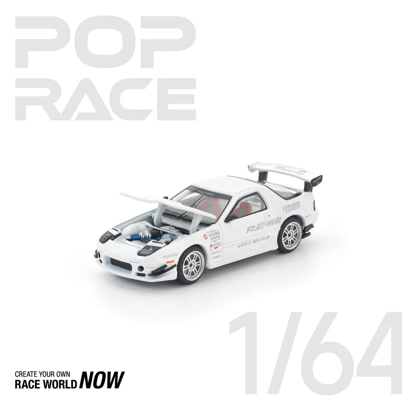 POP RACE 1:64 MAZDA RX7 FC3S RE-AMEMIYA WHITE – RC Cambodia