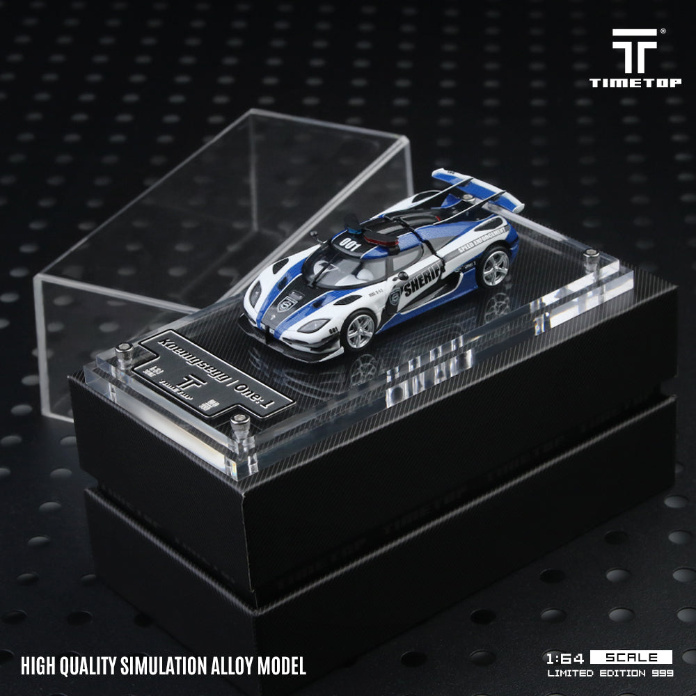TimeTop 1:64 科尼赛克One-1警车仿真合金汽车模型– RC Cambodia