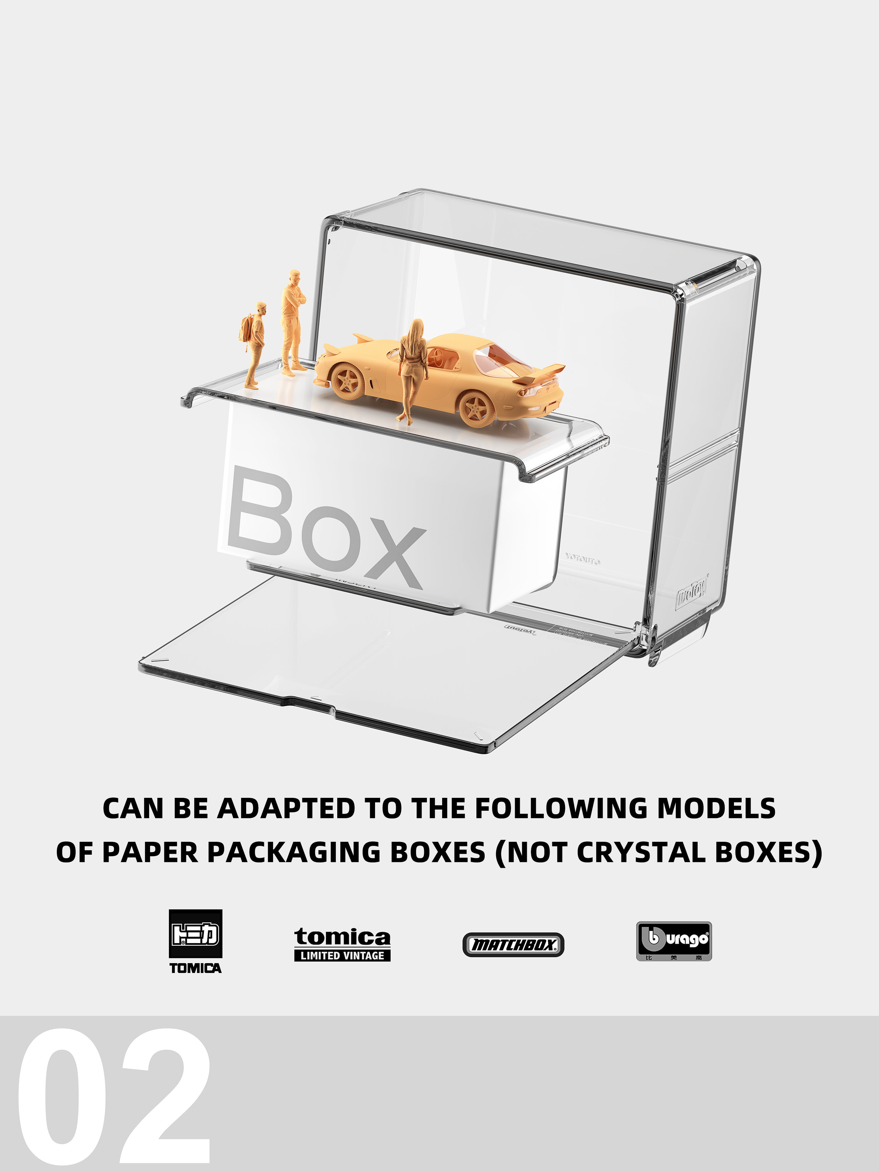 TuoToy 02 Universal Scenery Display Box Tomica - Matchbox - Burago