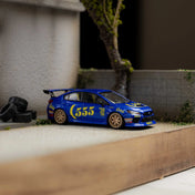 MINI STATION 1:64 WRX STI RALLY 555 LIVERY BLUE