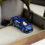 MINI STATION 1:64 WRX STI RALLY 555 LIVERY BLUE