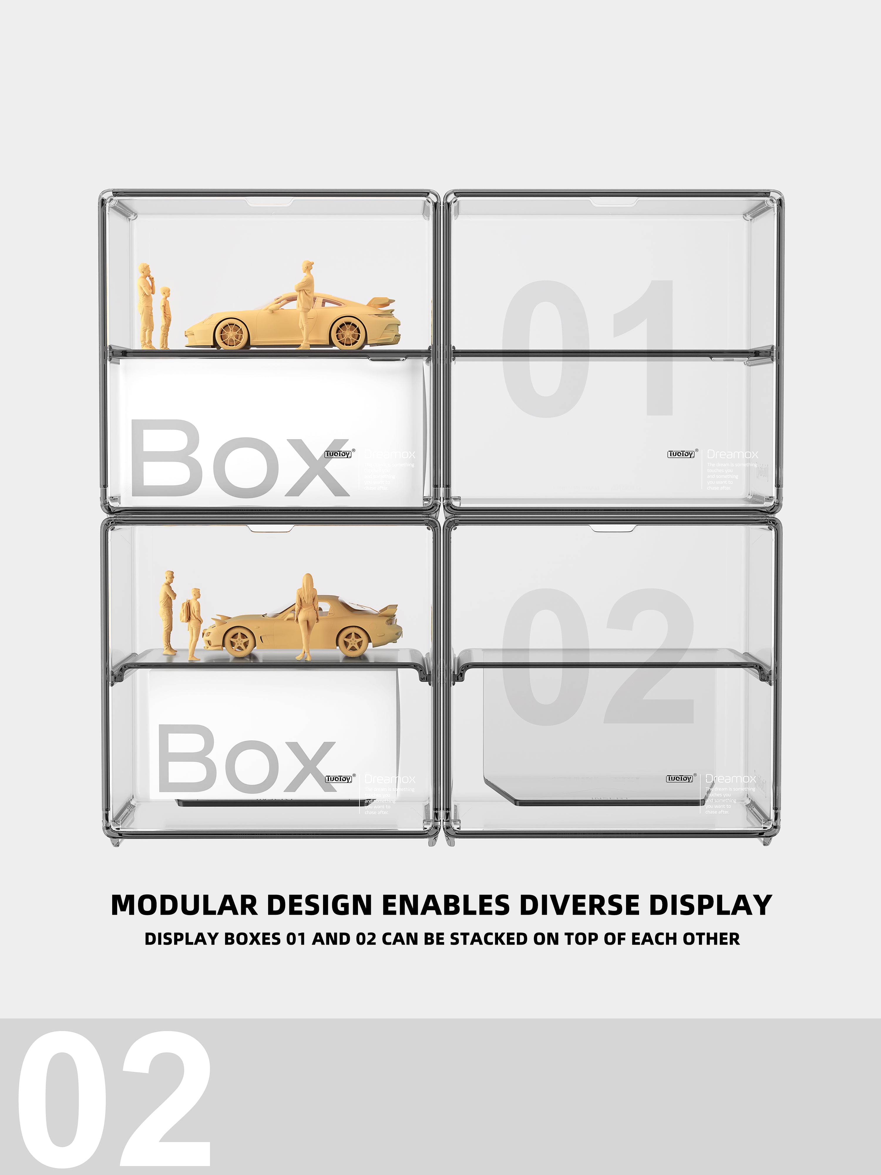 TuoToy 02 Universal Scenery Display Box Tomica - Matchbox - Burago