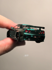 TIME TOP 1:64 Nissan GTR34 Metal Green