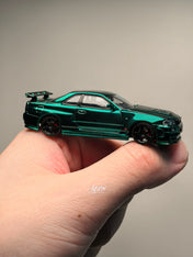 TIME TOP 1:64 Nissan GTR34 Metal Green