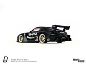 D MODEL BEAUTY ON WHEELS 1:64 MAZDA RX-7 LB-Super Silhouette , Black