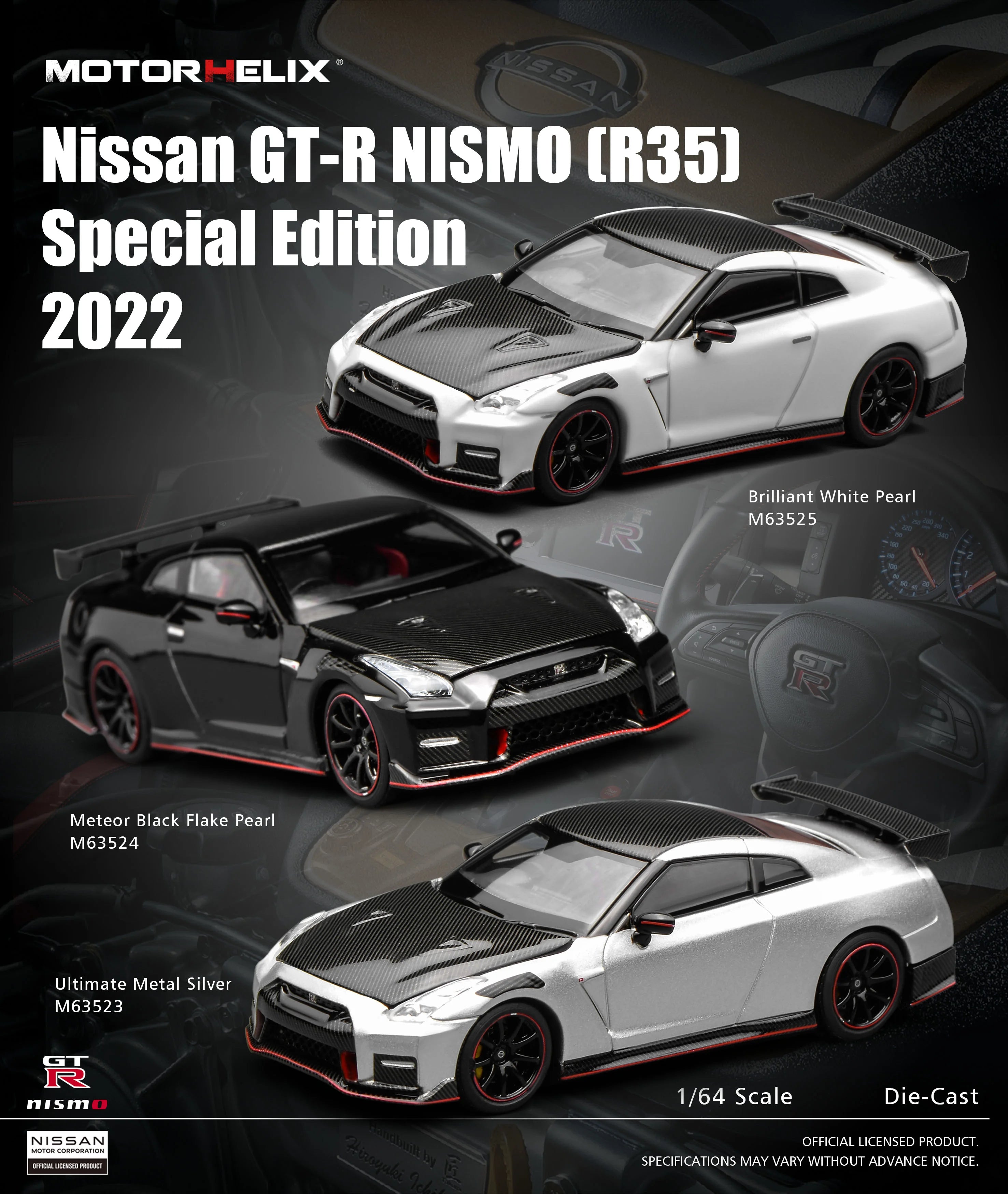Motorhelix 1/64 Nissan GT-R NISMO (R35) Special Edition 2022