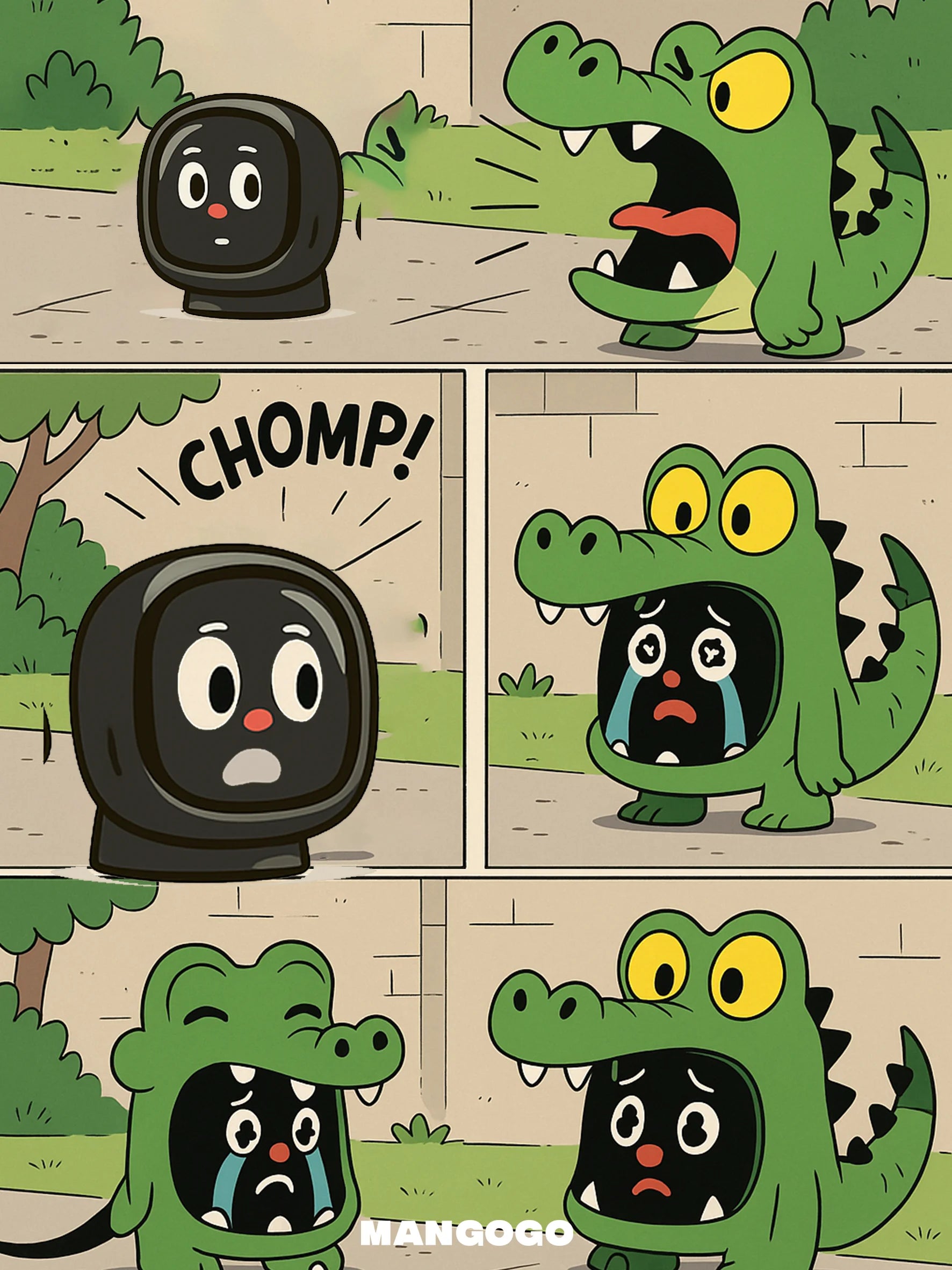 Bite the head crocodile , Mangogo