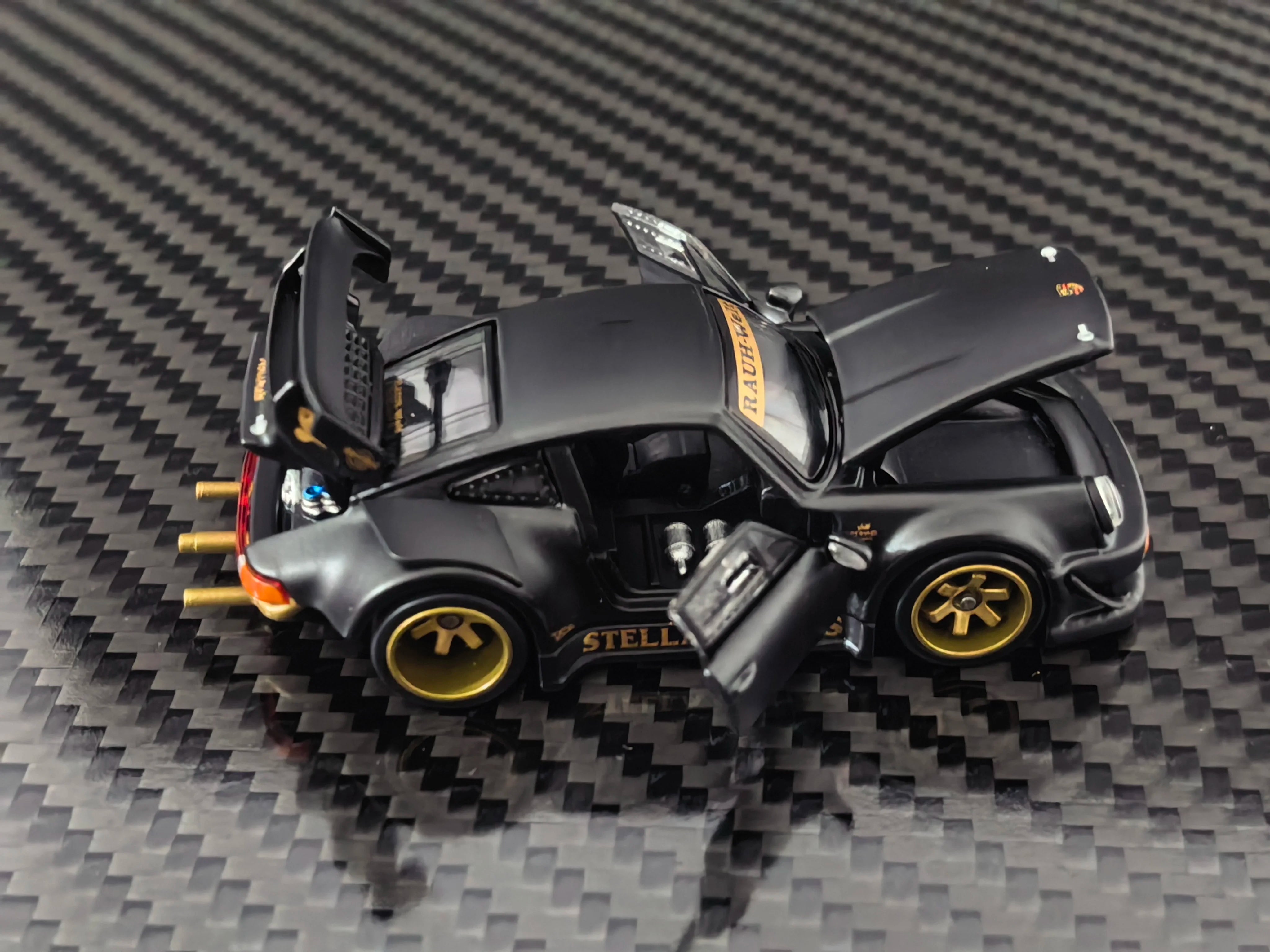 HG64 x FG Model 1:64 Custom Edition RWB 930 Stella Artois Matte Black Livery Limited to 1999