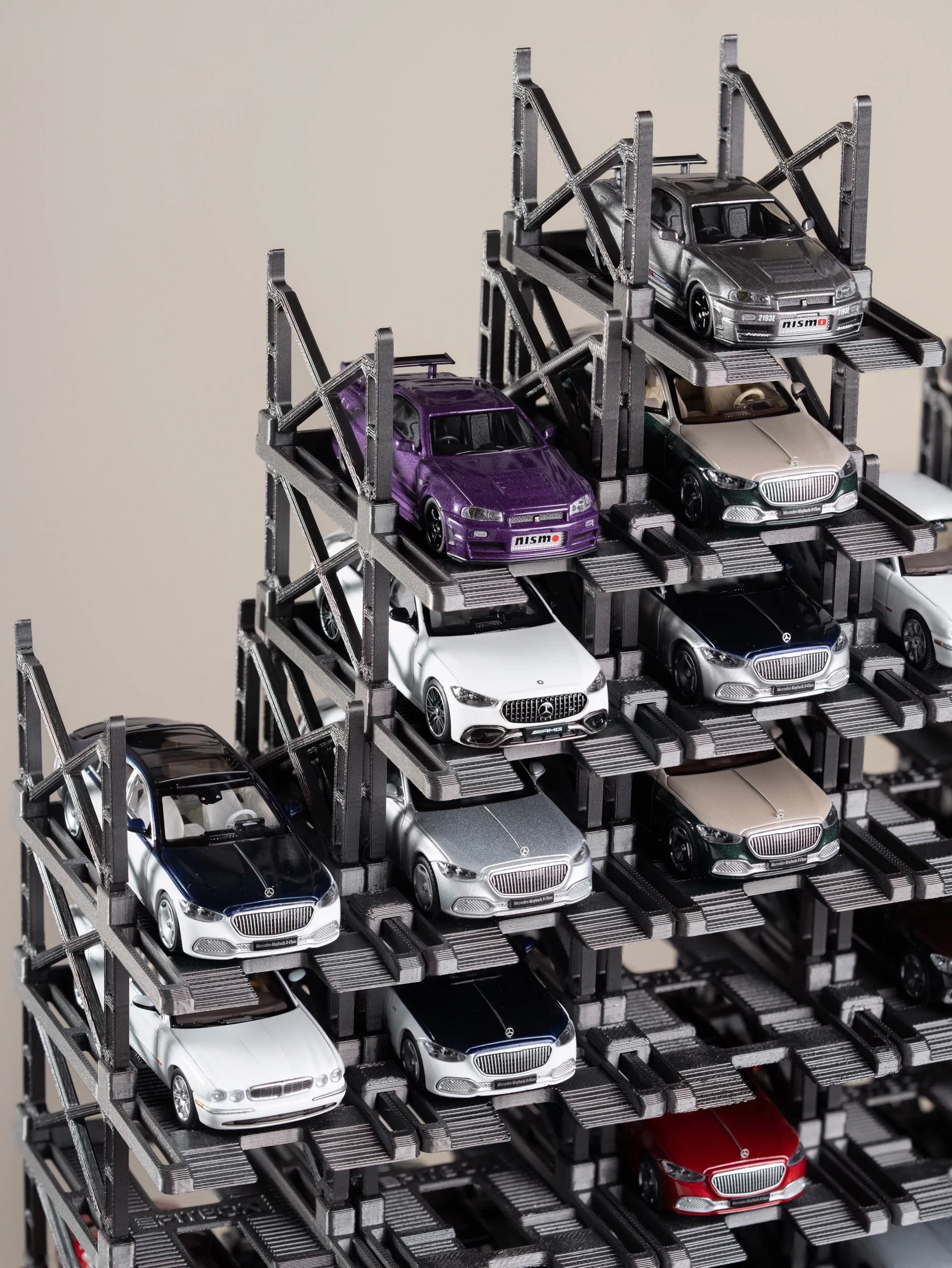 10 Parking spaces parking rack for scale 1/64