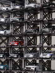 10 Parking spaces parking rack for scale 1/64