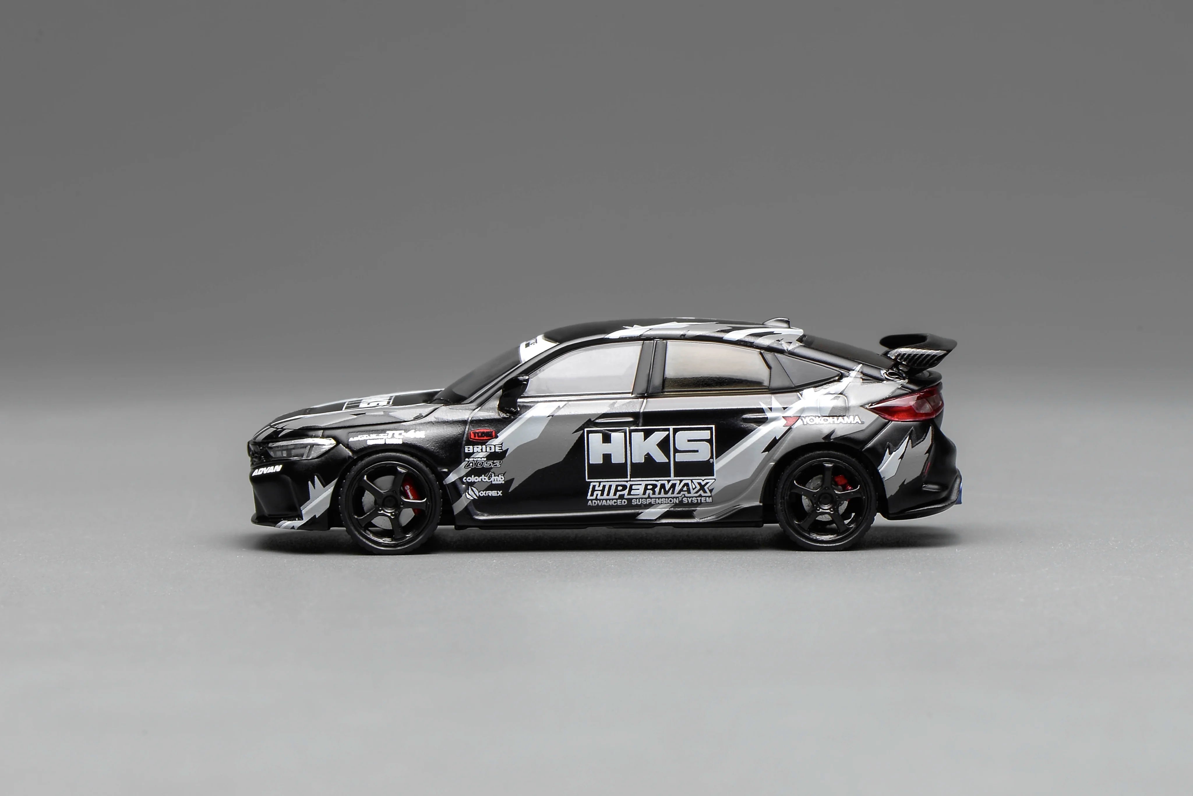 MOTORHELIX 1/64 Alloy Car Model Honda Civic TYPE R(FL5) HKS Livery