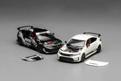 MOTORHELIX 1/64 Alloy Car Model Honda Civic TYPE R(FL5) HKS Livery