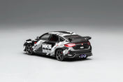 MOTORHELIX 1/64 Alloy Car Model Honda Civic TYPE R(FL5) HKS Livery