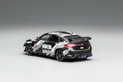 MOTORHELIX 1/64 Alloy Car Model Honda Civic TYPE R(FL5) HKS Livery