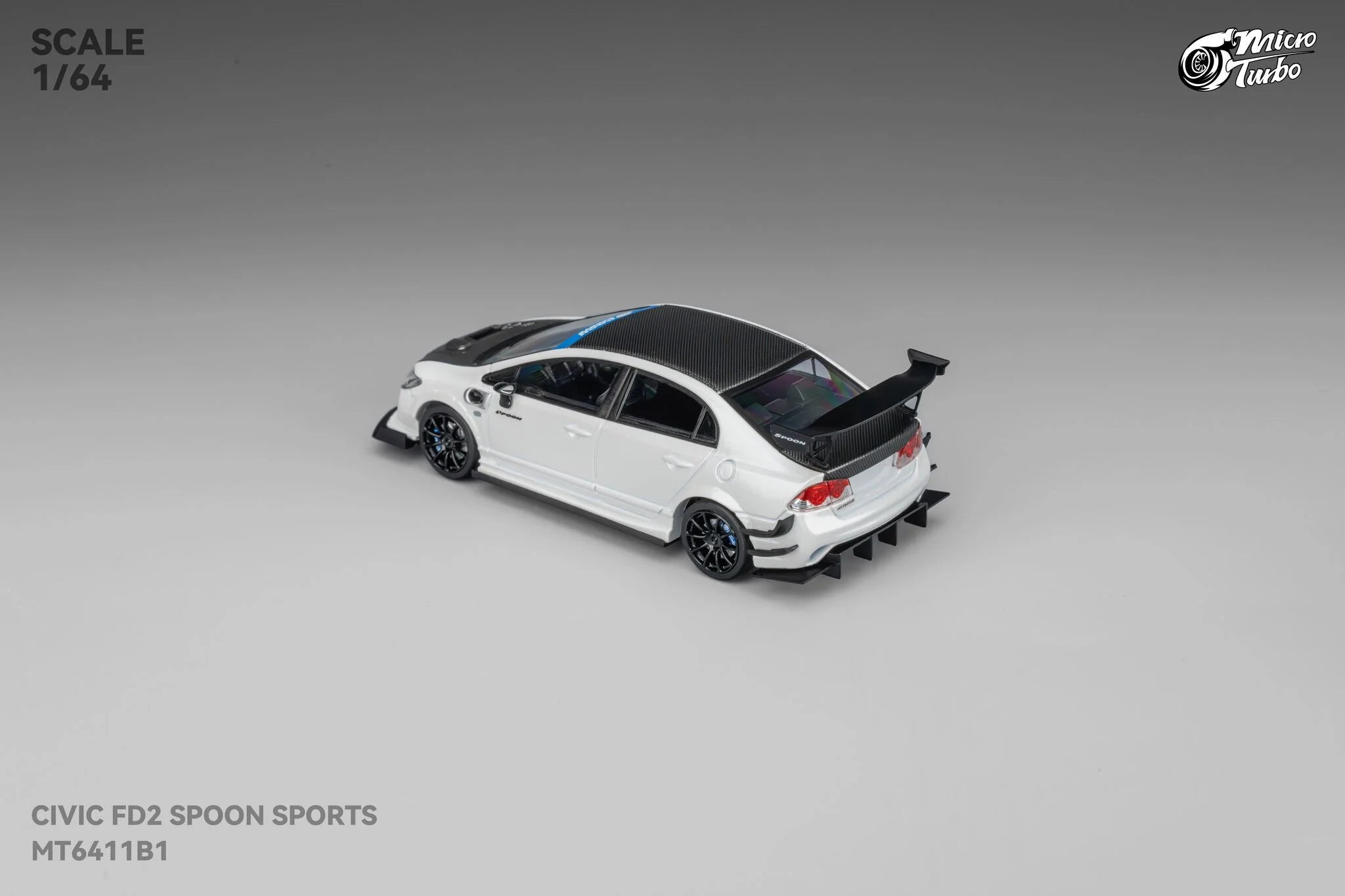 Microturbo - 1/64 Custom FD2 Spoon - Metallic White