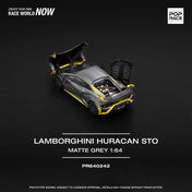 POP RACE 1:64 LAMBORGHINI HURACAN STO MATTE GREY - PRE ORDER