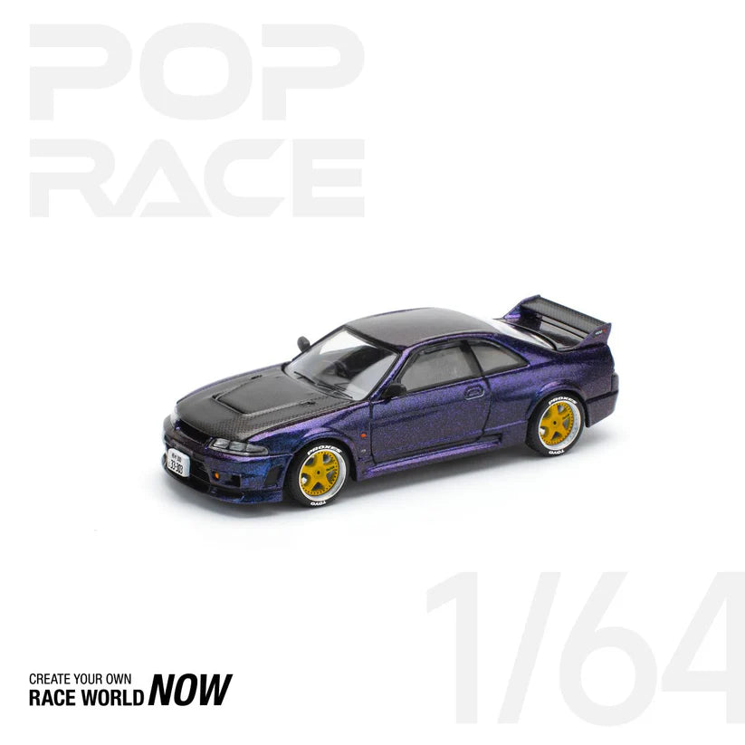 POP RACE 1:64 SKYLINE GT-R R33 NISMO MIDNIGHT PURPLE