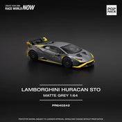 POP RACE 1:64 LAMBORGHINI HURACAN STO MATTE GREY - PRE ORDER