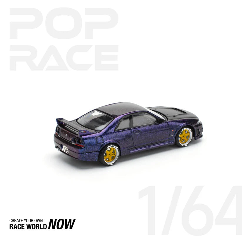 POP RACE 1:64 SKYLINE GT-R R33 NISMO MIDNIGHT PURPLE