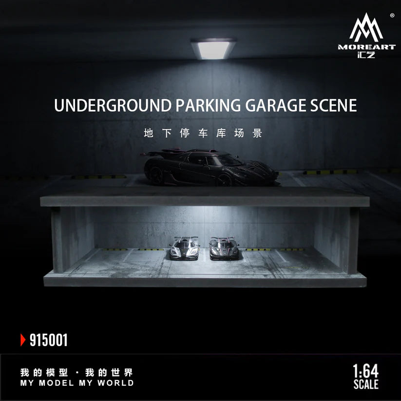 MOREART1:64 UNDERGROUND PARKING GARAGE LIGHTING VERSION ASSEMBLY SCENE MODEL