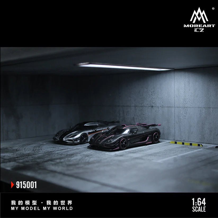 MOREART1:64 UNDERGROUND PARKING GARAGE LIGHTING VERSION ASSEMBLY SCENE MODEL