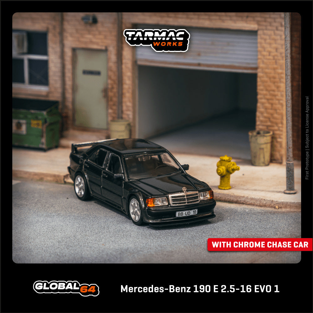 TW 1:64 Mercedes-Benz 190 E 2.5.16 EVO 1 Blue-Black metallic T64G057-BK