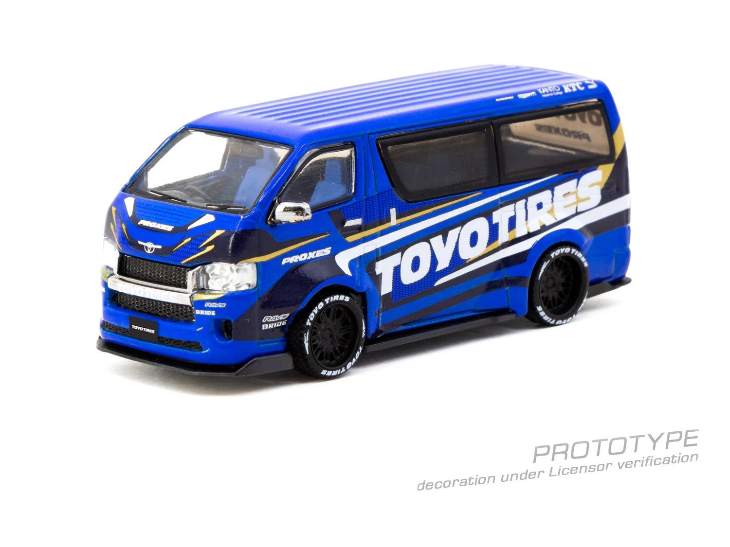 TARMAC WORKS 1:64 TOYOTA HIACE WIDEBODY TOYO TIRES T64-038-TOYO