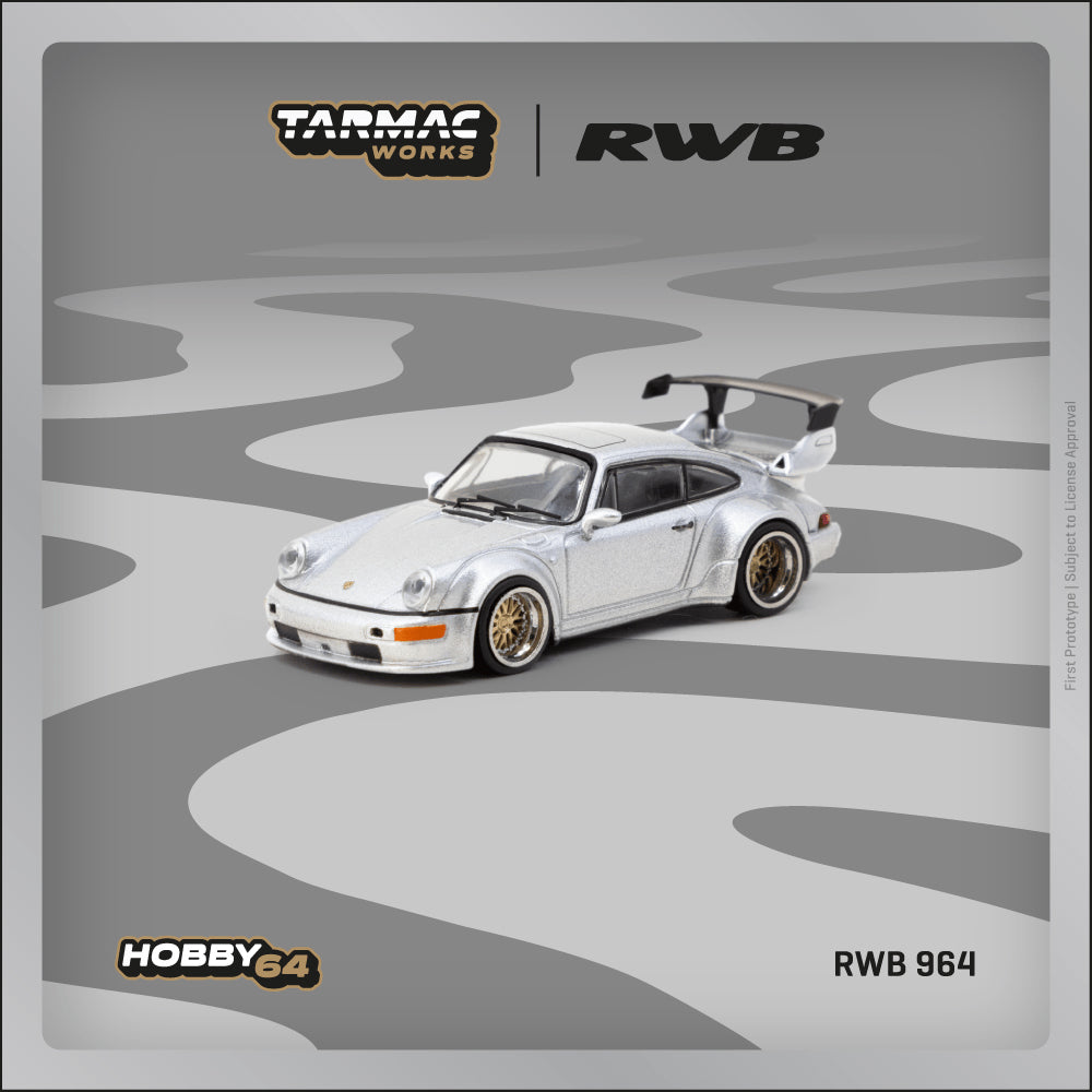 TARMAC WORKS 1:64 RWB 964 Silver T64-037-SL