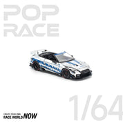 POP RACE 1/64 - LB-WORKS 35GT-R FINAL EDITION SILVER CHROME