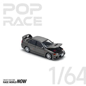 POP RACE 1:64 MITSUBISHI LANCER EVOLUTION IV DARK GREY - PRE ORDER