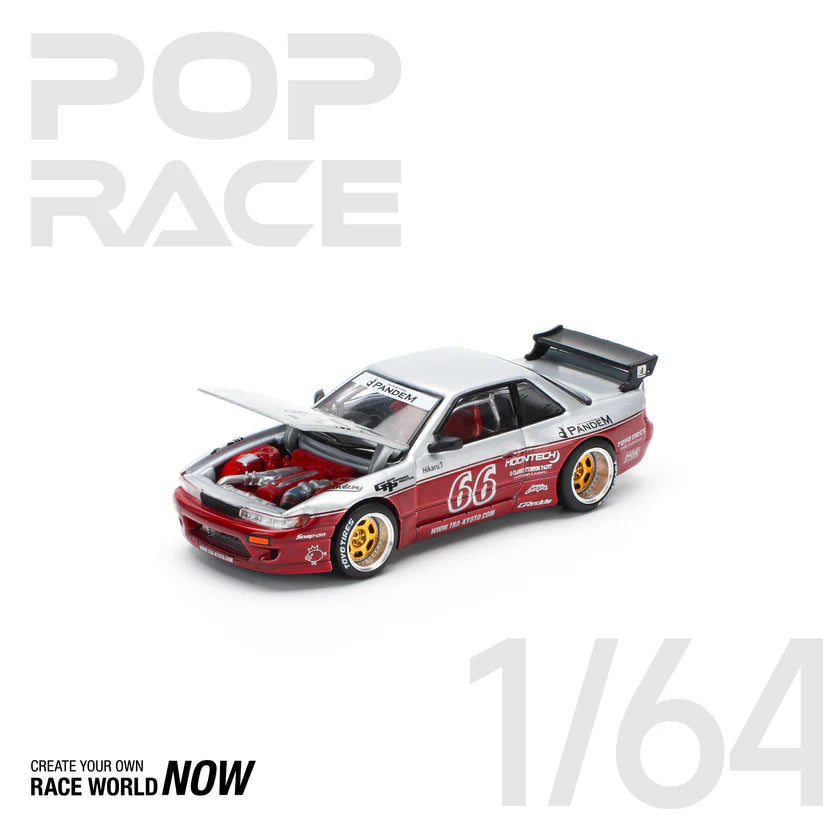 POP RACE 1:64 PANDEM SILVIA S13 – MOONTECH RED