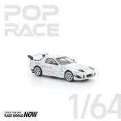 POP RACE 1:64 MAZDA RX7 FC3S RE-AMEMIYA WHITE