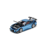 POP Race 1:64 MAZDA RX7 RE-AMEMIYA WIDEBODY - BLUE CHRO