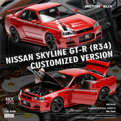 MOTORHELIX 1/18 diecast Nissan Skyline GT-R (R34) CUSTOMIZED VERSION