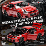 MOTORHELIX 1/18 diecast Nissan Skyline GT-R (R34) CUSTOMIZED VERSION