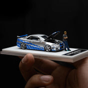 NISSAN GTR34 OPEN COVER EDITION SPEED AND PASSION BLUE SILVER – FIGURE