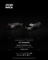 POP RACE 1/64 R34 WAGON DARK CHROME