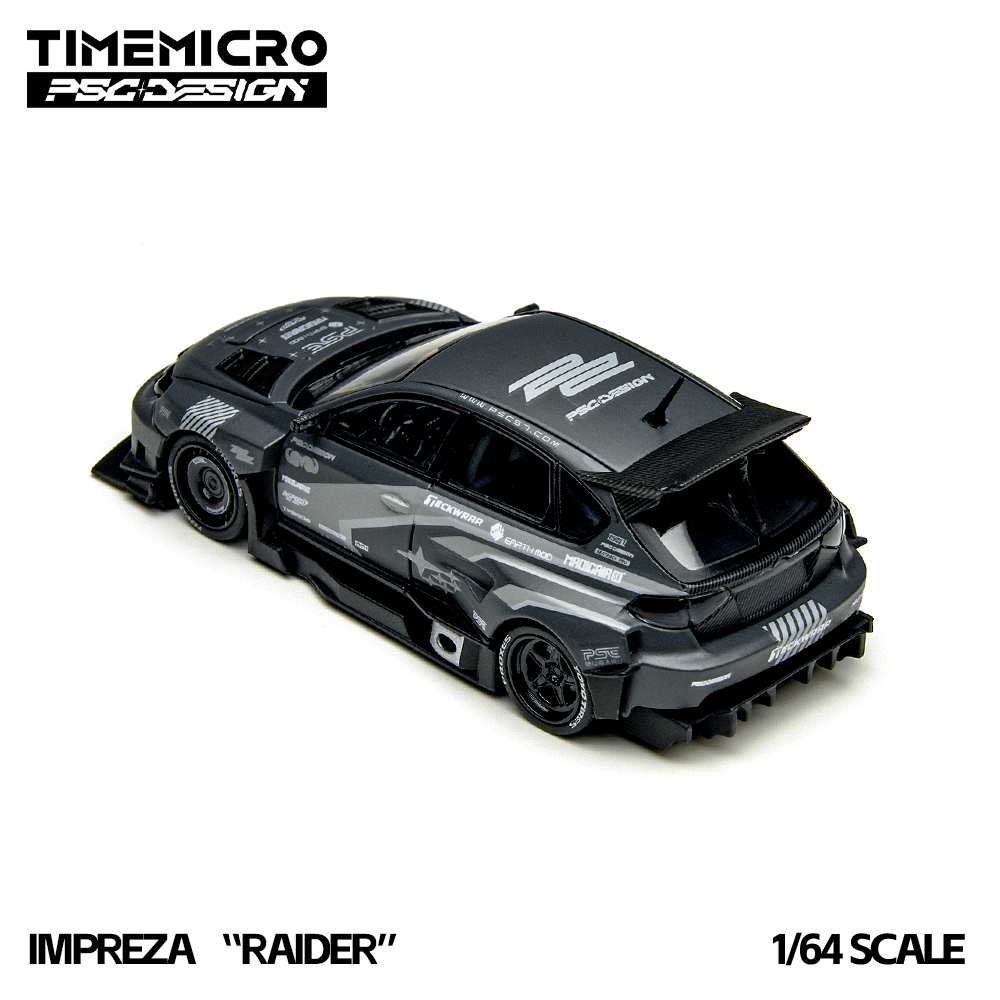 TimeMicro × PSC DESIGN 1:64 Impreza "Raider“ of the gray stripe painted replica