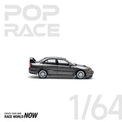 POP RACE 1:64 MITSUBISHI LANCER EVOLUTION IV DARK GREY - PRE ORDER