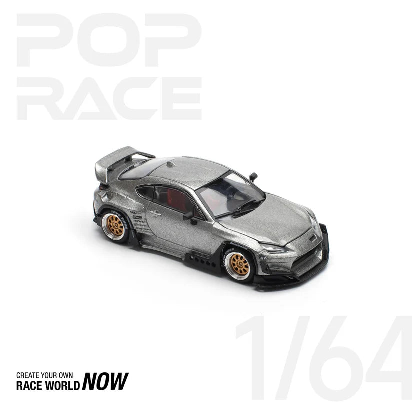 POP RACE 1:64 PANDEM GR86 – SILVER (NEW TOOLING)