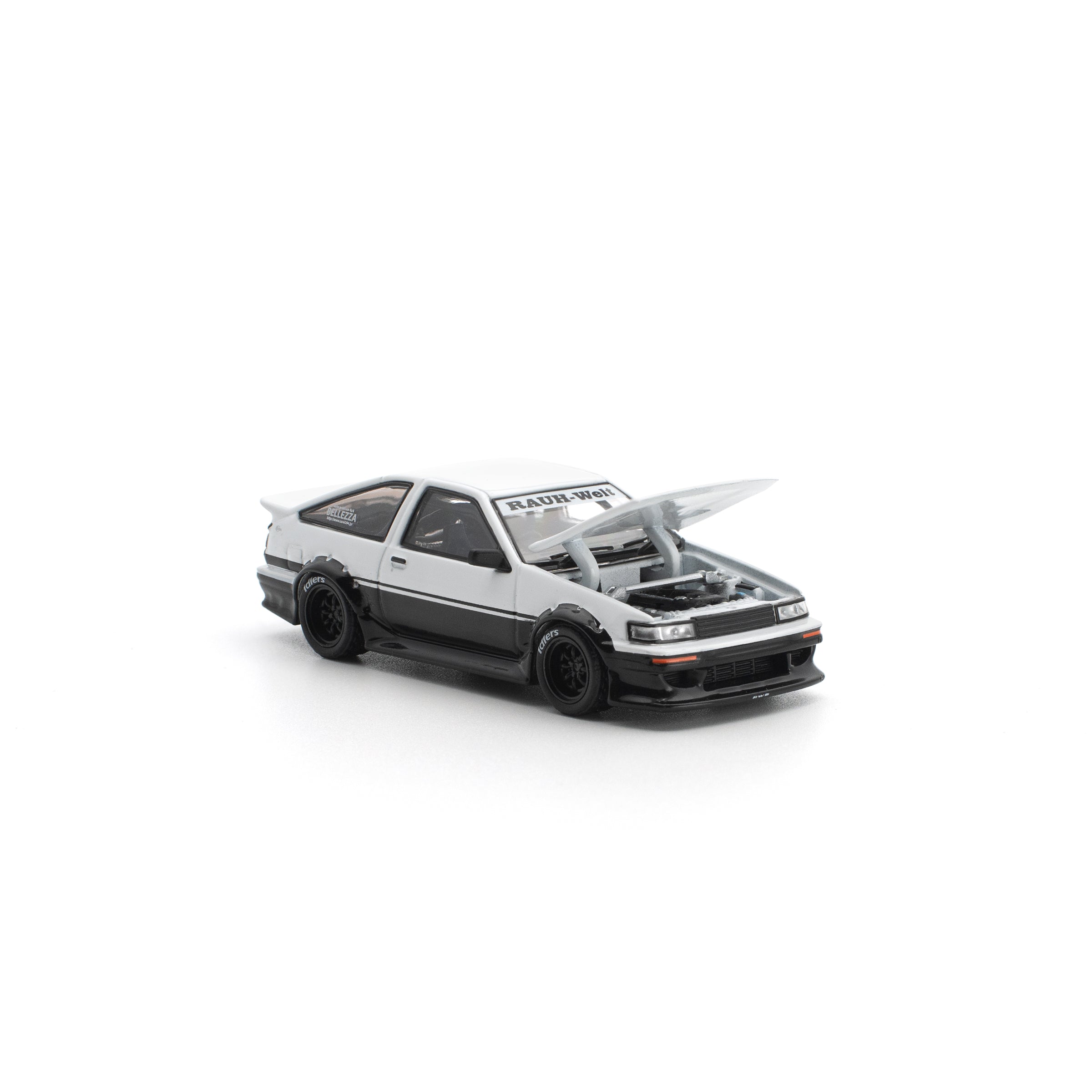 POPRACE 1/64 RWB AE86 WHITE BLACK