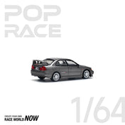 POP RACE 1:64 MITSUBISHI LANCER EVOLUTION IV DARK GREY - PRE ORDER