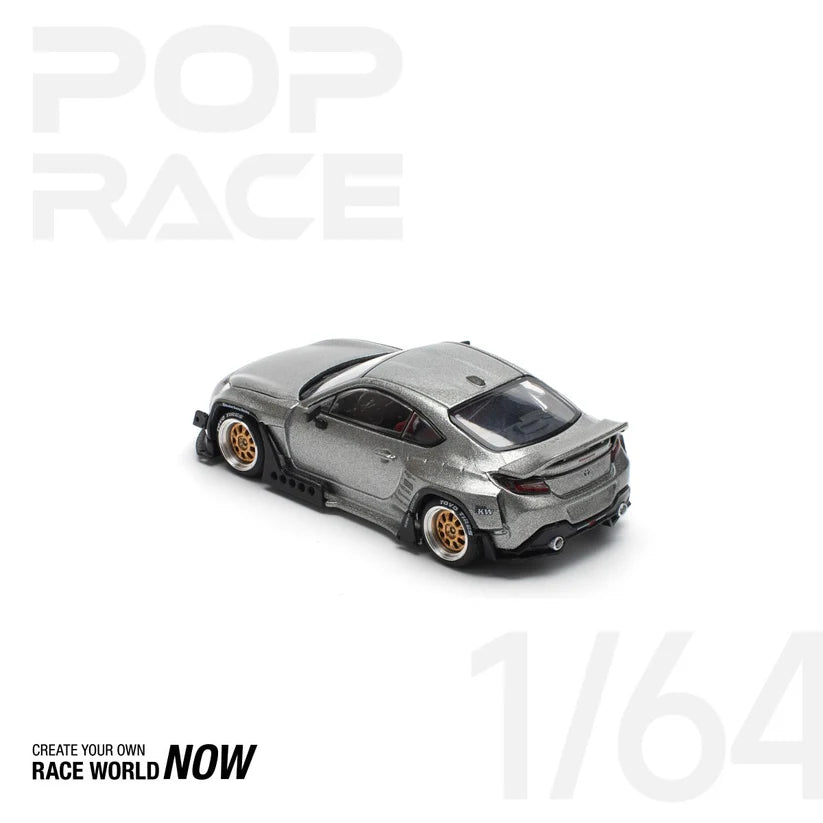 POP RACE 1:64 PANDEM GR86 – SILVER (NEW TOOLING)