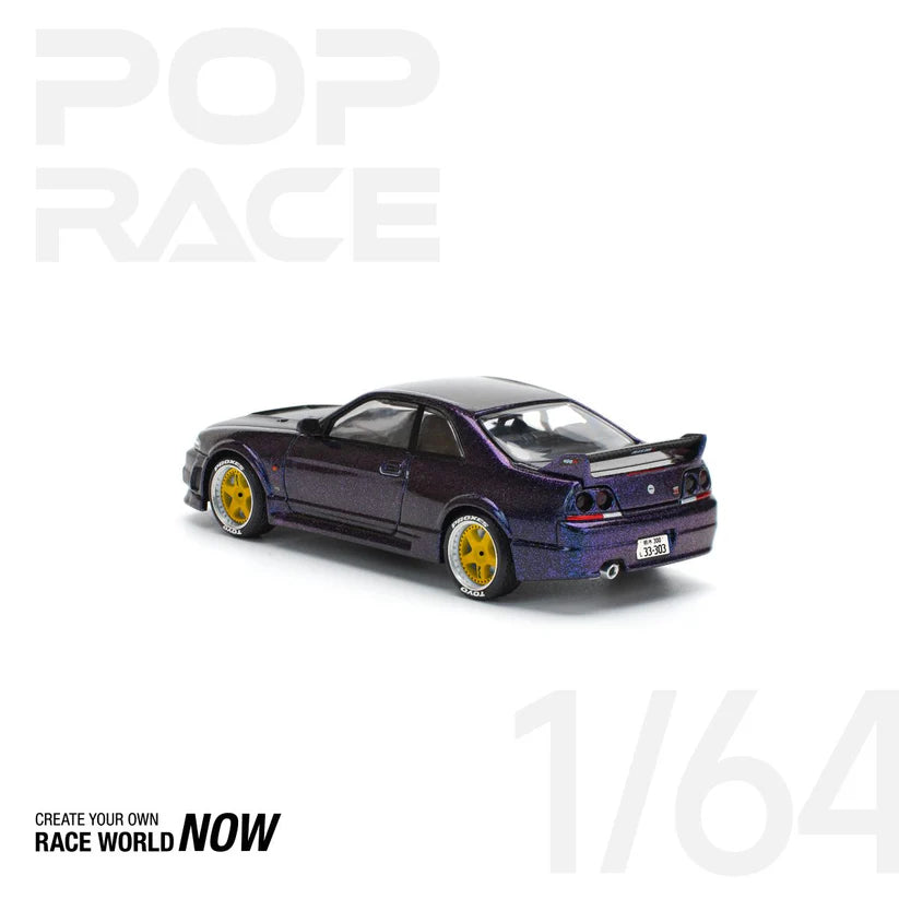 POP RACE 1:64 SKYLINE GT-R R33 NISMO MIDNIGHT PURPLE