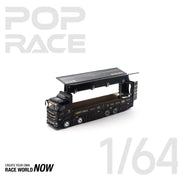 POP RACE 1/64 LBWK TRUCK - BLACK NEW TOOLING