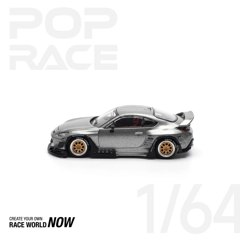 POP RACE 1:64 PANDEM GR86 – SILVER (NEW TOOLING)