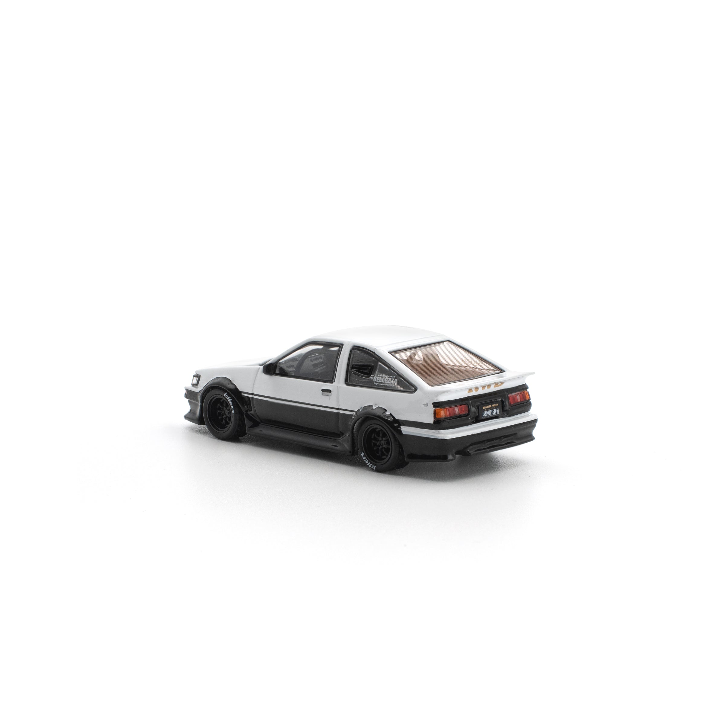 POPRACE 1/64 RWB AE86 WHITE BLACK