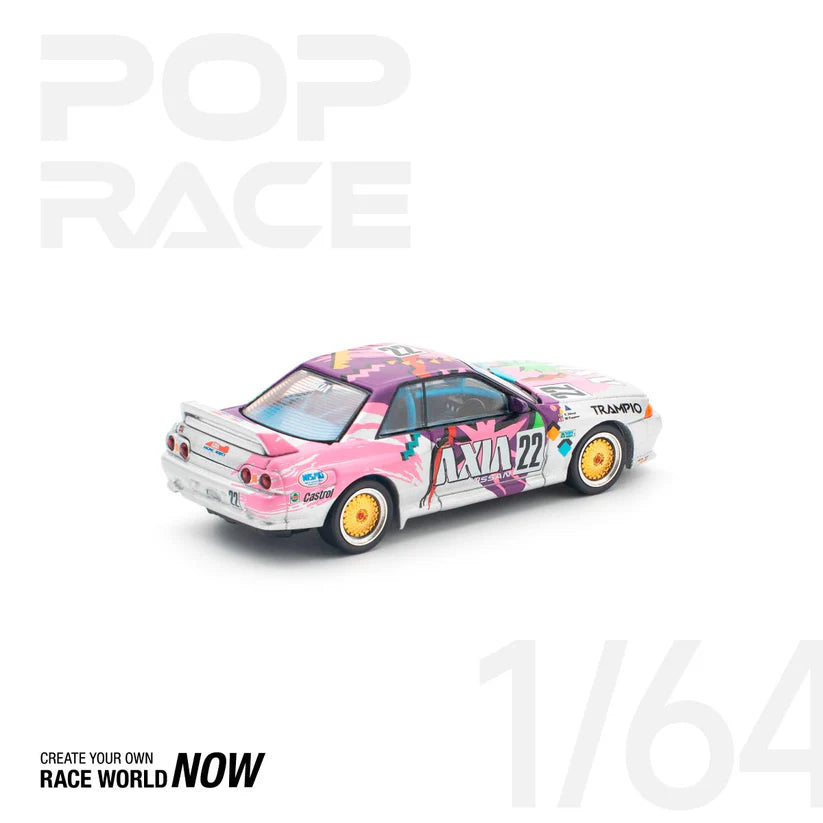 POP RACE 1:64 NISSAN SKYLINE GT-R R32 #22 AXIA GROUP A