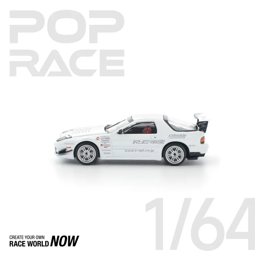 POP RACE 1:64 MAZDA RX7 FC3S RE-AMEMIYA WHITE
